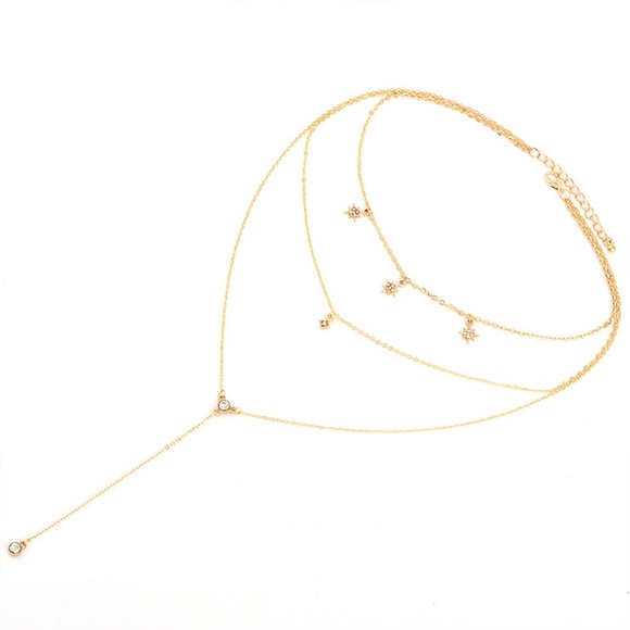 Boho Multilayer Star, Sun, Crystal Necklace - Picture 3 of 16